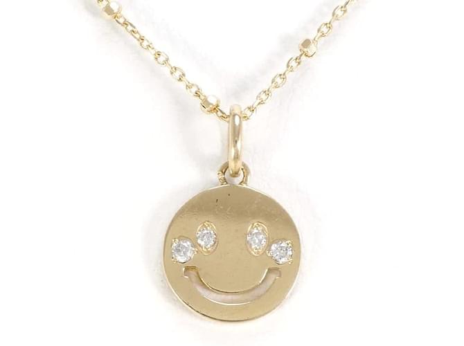 & Other Stories 10k Gold Diamond Pendant Necklace Golden Metal Yellow gold  ref.1058352
