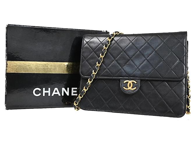 Chanel Timeless Black Leather  ref.1058515
