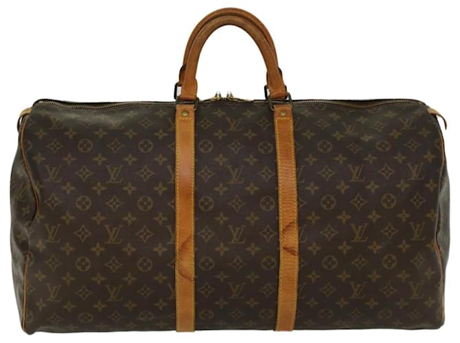 Louis Vuitton Keepall 55 Brown Cloth  ref.1058557