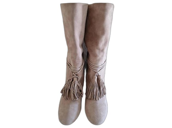 Burberry Grey Suede Ankle Boots