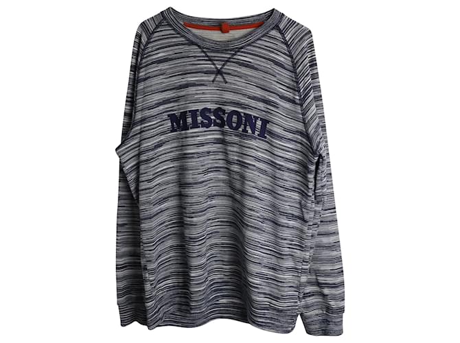 Missoni Logo Pattern Sweatshirt in Multicolor Cotton Multiple colors  ref.1058660