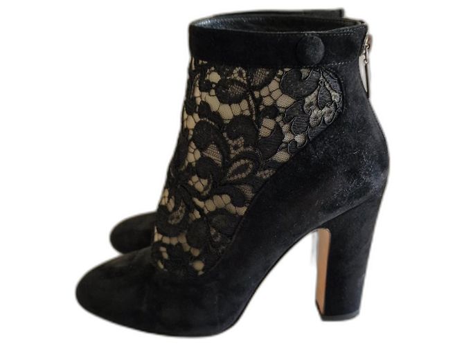 Dolce & Gabbana Ankle Boots Black Suede