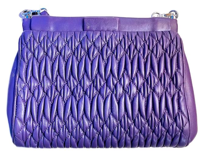 Miu Miu Purple Bag Leather  ref.1058889