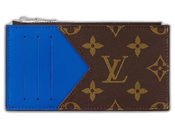 Louis Vuitton LV coin card holder new Blue Leather  ref.1059153