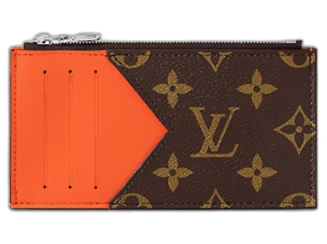 Louis Vuitton Porta-cartões LV Coin laranja novo Couro  ref.1059154