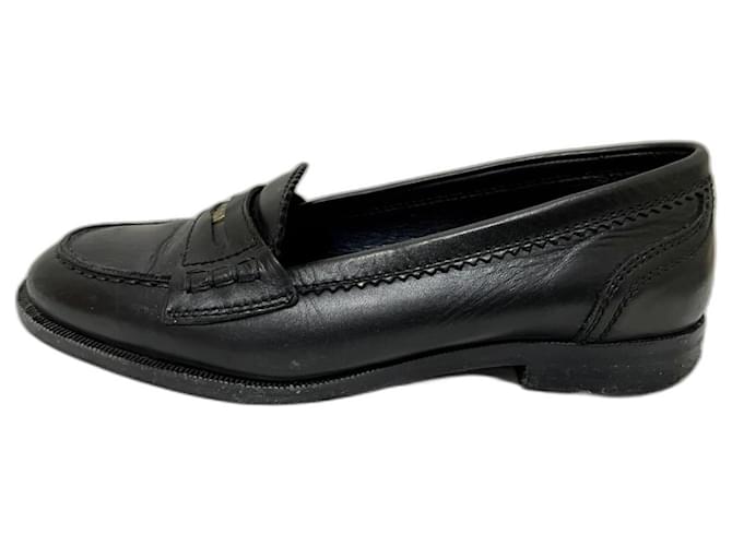 Bottega Veneta Chaussures plates en cuir noir  ref.1059206