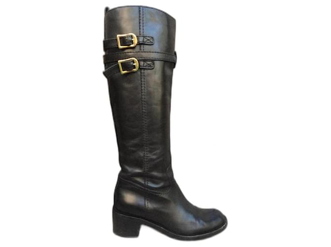 Gucci p boots 38 Black Leather  ref.1059219