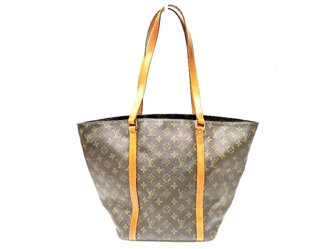 Louis Vuitton Monogram Sac Shopping Tote M51108 Brown Cloth  ref.1059248