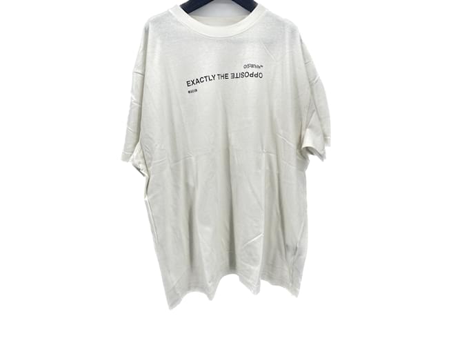Off White OFF-WHITE T-Shirts T.Internationale M Baumwolle Weiß  ref.1059323