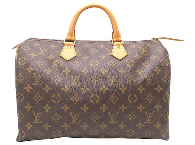 Louis Vuitton Speedy 35 Brown Cloth  ref.1059601