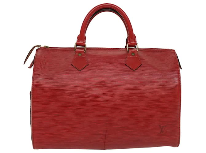 Louis Vuitton Speedy 30 Red Leather  ref.1059685
