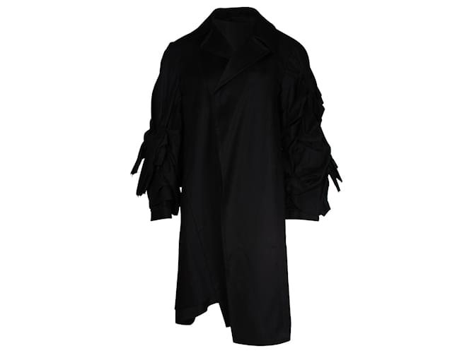 Comme Des Garcons Asymmetrical Bow Sleeve Coat In Black Cotton  ref.1059742