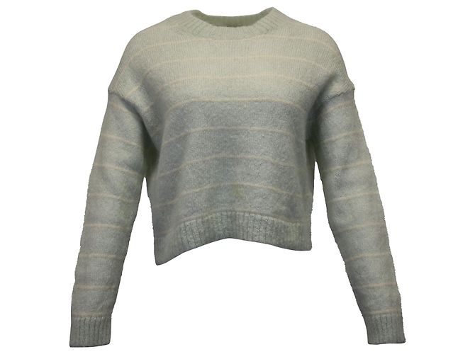 Acne Studios Pull Kassidy rayé en nylon vert