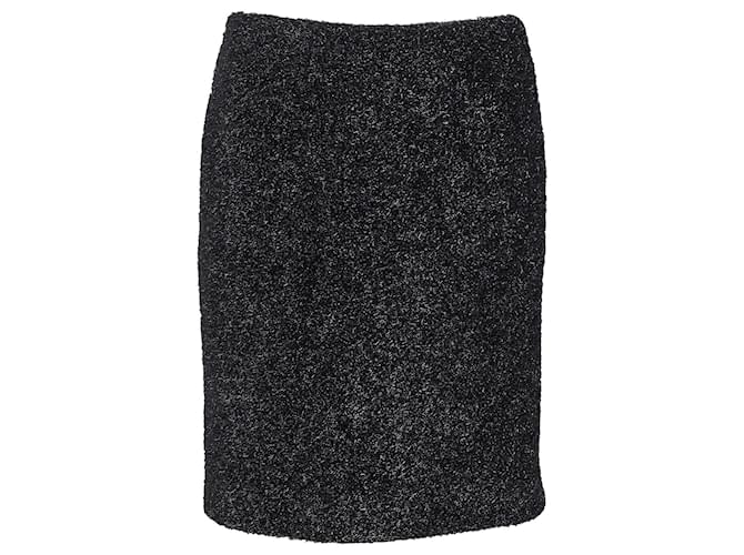 Simone Rocha Metallic Knit Mini Skirt in Black Recycled Wool  ref.1059754