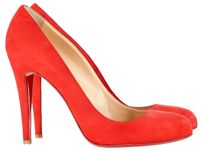Christian Louboutin Ron Ron Pumps in Red Suede  ref.1059767