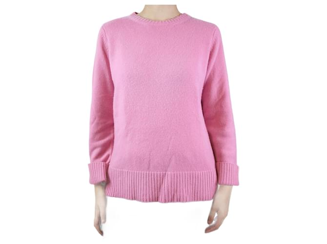 Crimson Pink crewneck cashmere jumper - size M  ref.1059779