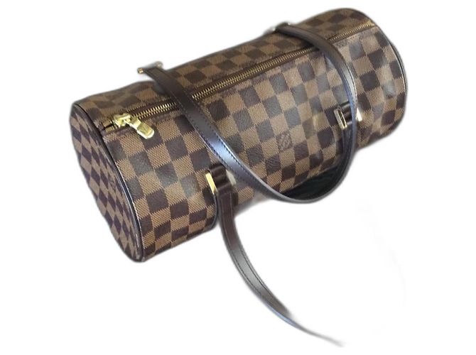 Bolsa de mão Louis Vuitton Papillon 30 Damier Ebene couro