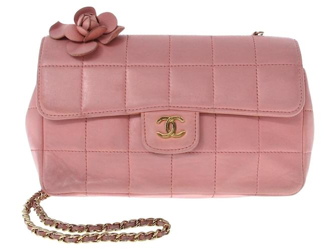 Chanel Chocolate bar Pink Leather  ref.1060024