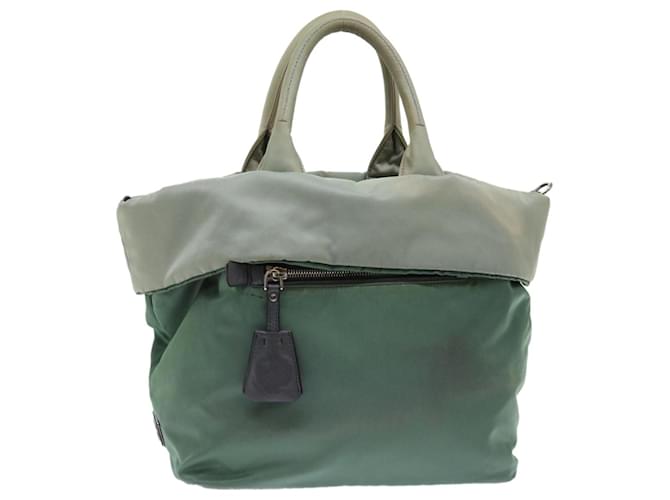 Prada Tote Bag Nylon Green Auth bs7806 Verde  ref.1060061