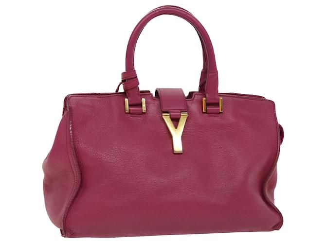 SAINT LAURENT Hand Bag Leather Pink Auth bs8086  ref.1060155
