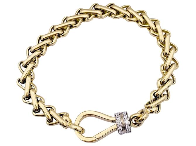 Pomellato-Armband, zwei Gold- und Diamanten Gelbes Gold  ref.1060178