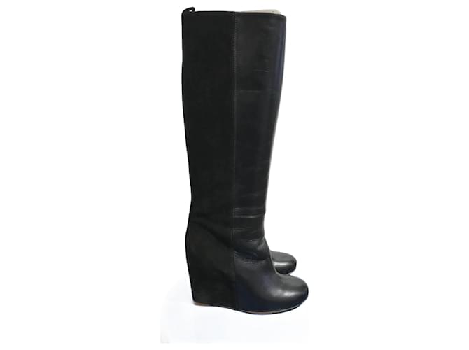 Céline Bottines CELINE T.UE 37.5 Cuir Noir  ref.1060193