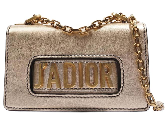 Christian Dior J'Adior Chain Flap Bag Golden Leather ref.1060328