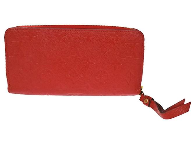 Louis Vuitton Portefeuille zippy Red Leather  ref.1060489