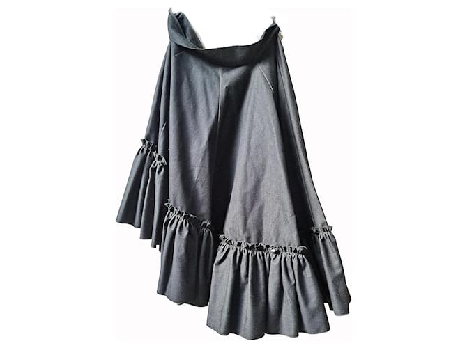Max Mara navy blue skirt Dark blue Cotton  ref.1060518