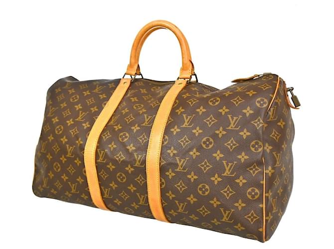 Louis Vuitton Keepall 50 Brown Cloth  ref.1060532