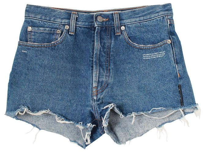 Off White Denim Shorts 2013