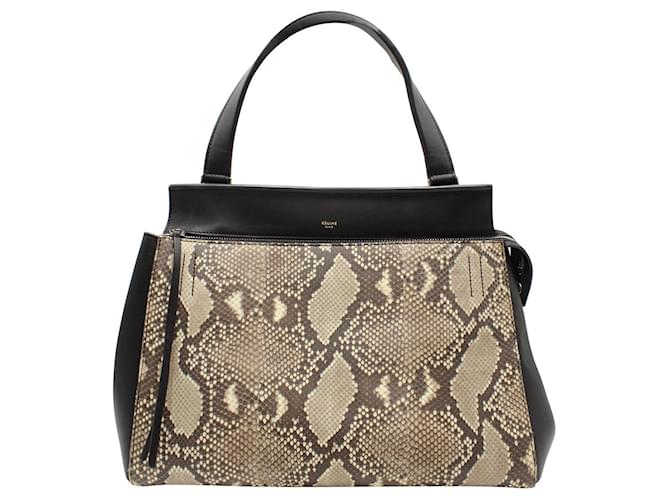 Céline Python & Black Leather Edge Shoulder Bag  ref.1060727