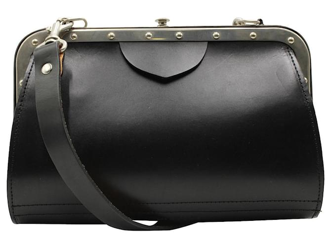 Comme Des Garcons Two Way Leather Black Cross Body Clutch  ref.1060770