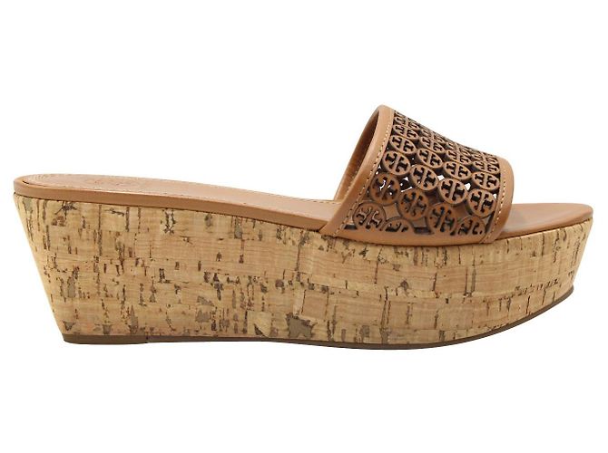 Brown Tory Burch Elaine Wedges