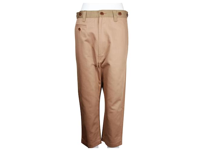 Junya Watanabe Pantalones marrones Castaño Algodón  ref.1060922