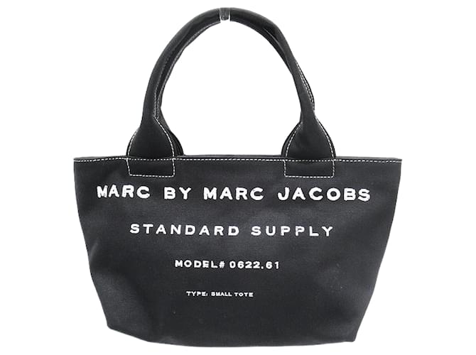 Marc Jacobs Canvas Standard Supply Tote Bag 0622.61 Black Cloth