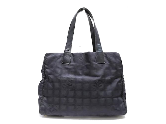 Chanel New Travel Line Tote Bag A15991 Black Cloth Nylon  ref.1061092