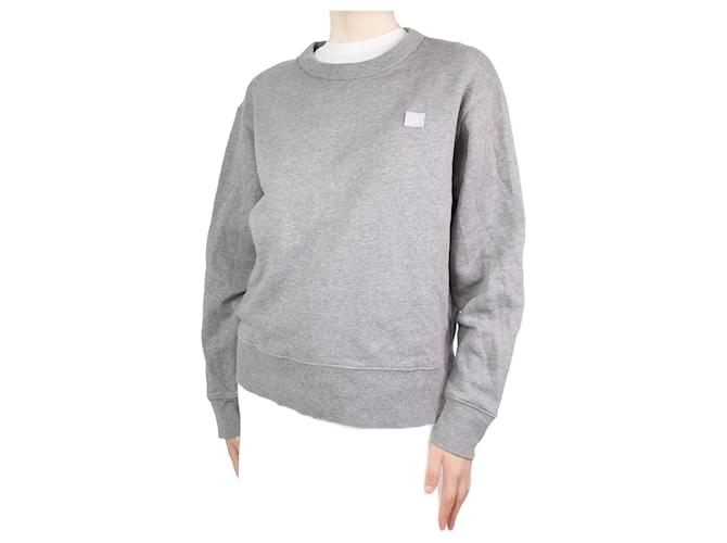 Acne Grey crewneck jumper - size S Cotton  ref.1061220