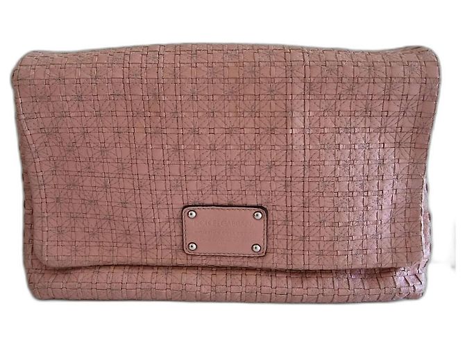 Dolce & Gabbana Clutch Tasche Leder Rosa Pink