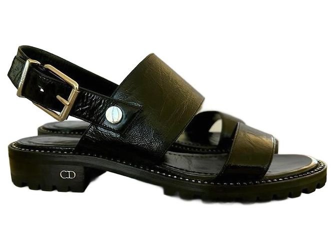 Sandali Dior in pelle nera Nero