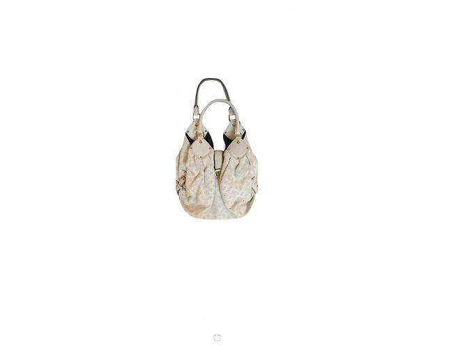Bolsa Louis Vuitton de couro creme Cru