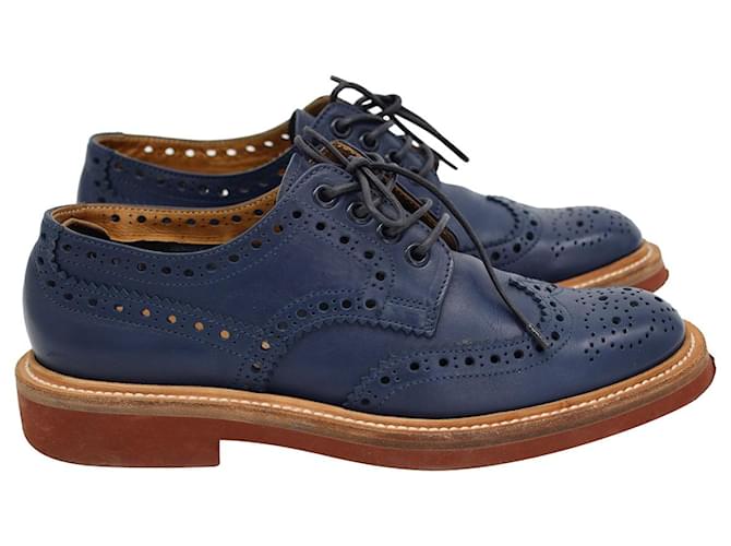 Church's Lace-Up Brogues in Blue Leather  ref.1061411