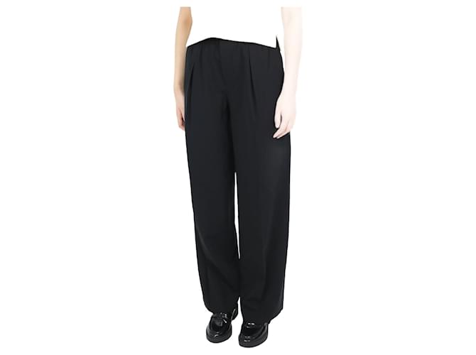 Autre Marque Black wool-blend elasticated waist trousers - size M  ref.1061515