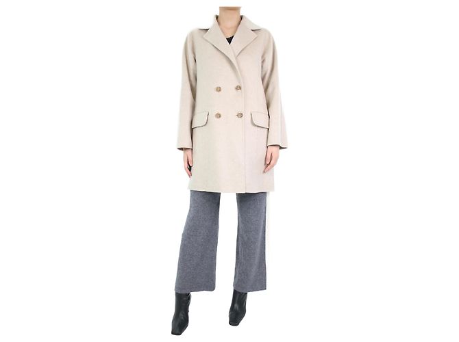 Colombo Beige gefütterter Mantel – Größe IT 40