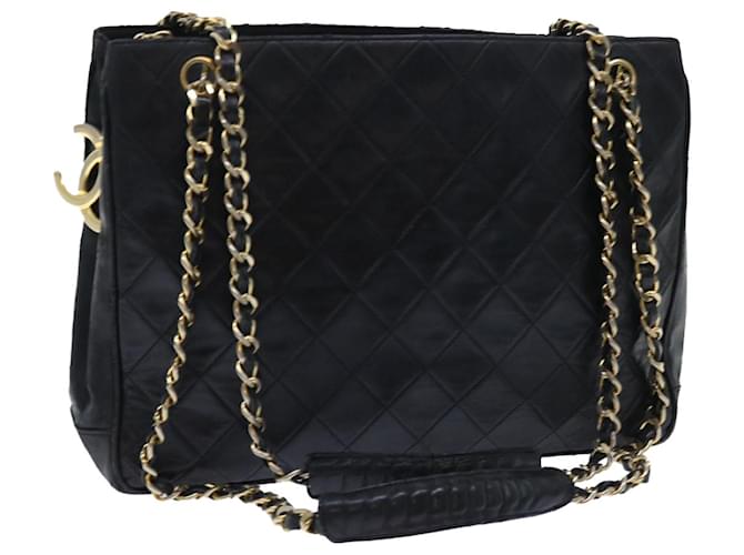 CHANEL Chain Shoulder Bag Leather Black CC Auth bs7958  ref.1061542