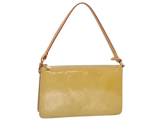 LOUIS VUITTON Monogram Vernis Lexington Pouch Beige M91010 LV Auth ki3358 Patent leather  ref.1061628