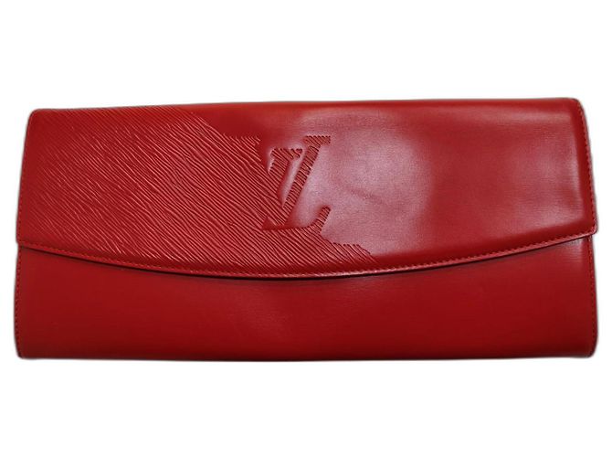 Louis Vuitton Mycenes Clutch Rot Lackleder