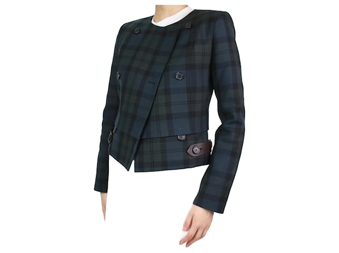 Chloé Grey double-breasted check blazer - size FR 36 Wool  ref.1061967