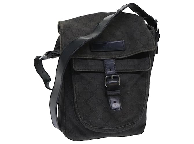 gucci GG Canvas Shoulder Bag black 101654 auth 52265  ref.1062148