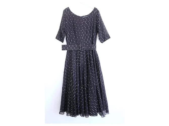 Autre Marque Samantha Sung Florance dress Navy blue Cotton  ref.1062191